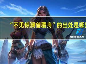 “不见惊澜曾覆舟”的出处是哪里