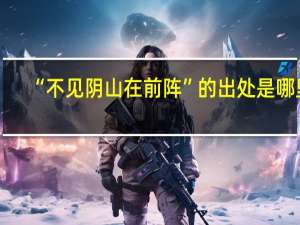 “不见阴山在前阵”的出处是哪里