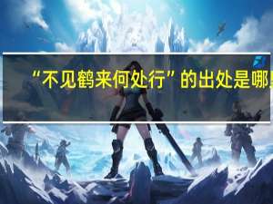 “不见鹤来何处行”的出处是哪里