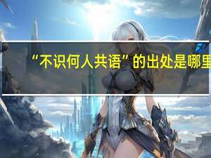 “不识何人共语”的出处是哪里