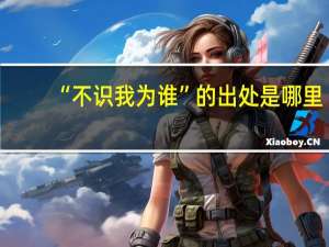 “不识我为谁”的出处是哪里