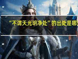 “不谓天光明净处”的出处是哪里