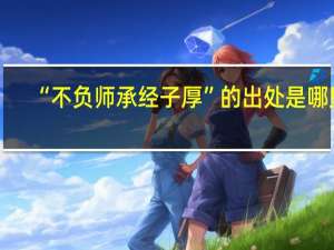 “不负师承经子厚”的出处是哪里