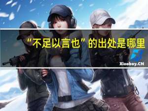 “不足以言也”的出处是哪里