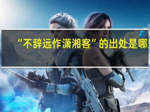 “不辞远作潇湘客”的出处是哪里