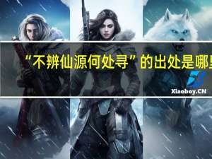 “不辨仙源何处寻”的出处是哪里