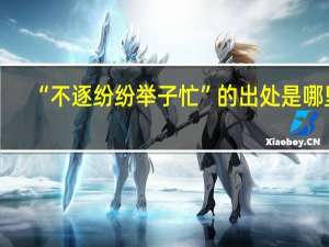 “不逐纷纷举子忙”的出处是哪里