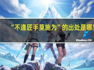 “不逢匠手莫施为”的出处是哪里