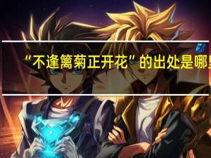 “不逢篱菊正开花”的出处是哪里