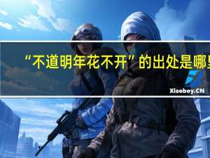 “不道明年花不开”的出处是哪里