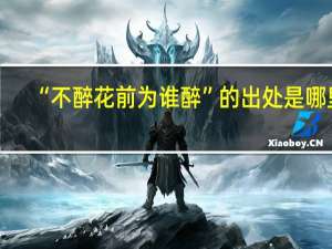 “不醉花前为谁醉”的出处是哪里