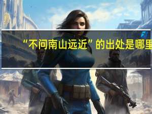 “不问南山远近”的出处是哪里