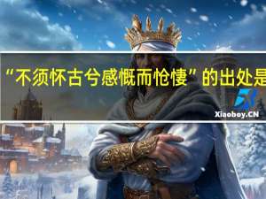 “不须怀古兮感慨而怆悽”的出处是哪里