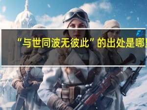 “与世同波无彼此”的出处是哪里