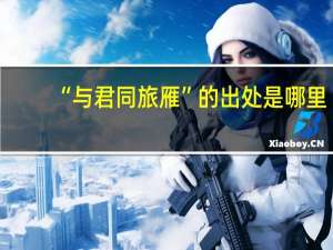 “与君同旅雁”的出处是哪里