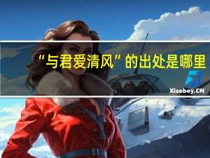 “与君爱清风”的出处是哪里