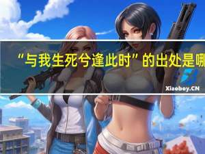“与我生死兮逢此时”的出处是哪里