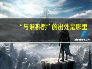 “与谁斟酌”的出处是哪里