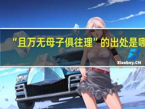 “且万无母子俱往理”的出处是哪里