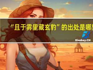 “且于雾里藏玄豹”的出处是哪里