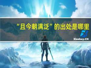 “且今朝满泛”的出处是哪里