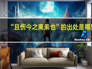 “且伤今之离索也”的出处是哪里