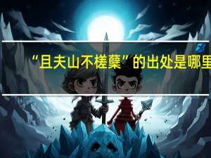 “且夫山不槎蘖”的出处是哪里