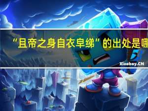 “且帝之身自衣皁绨”的出处是哪里