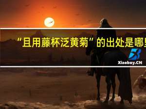 “且用藤杯泛黄菊”的出处是哪里