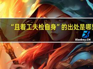 “且着工夫检自身”的出处是哪里