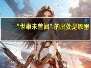 “世事未曾闻”的出处是哪里