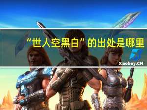 “世人空黑白”的出处是哪里