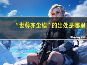 “世尊亦尘埃”的出处是哪里