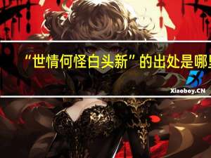 “世情何怪白头新”的出处是哪里