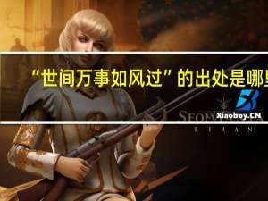 “世间万事如风过”的出处是哪里
