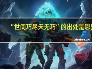 “世间巧尽天无巧”的出处是哪里