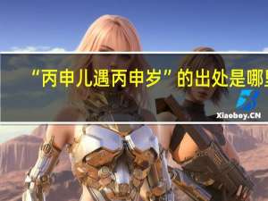 “丙申儿遇丙申岁”的出处是哪里