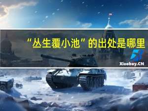 “丛生覆小池”的出处是哪里