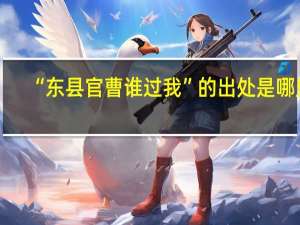 “东县官曹谁过我”的出处是哪里