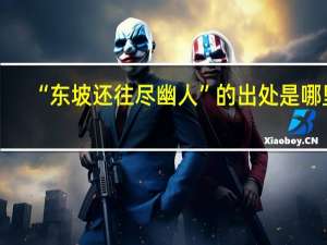 “东坡还往尽幽人”的出处是哪里