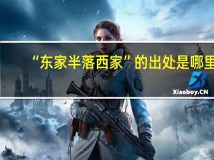 “东家半落西家”的出处是哪里