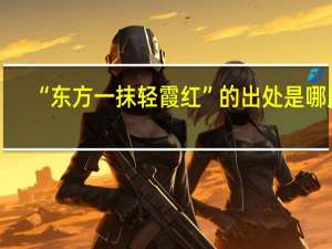 “东方一抹轻霞红”的出处是哪里