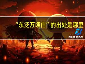 “东泛万顷白”的出处是哪里