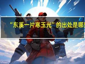 “东溪一片寒玉光”的出处是哪里