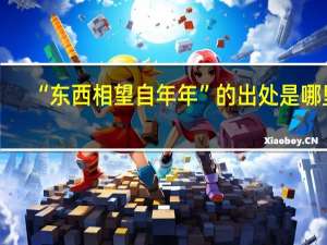 “东西相望自年年”的出处是哪里