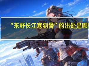 “东野长江寒到骨”的出处是哪里