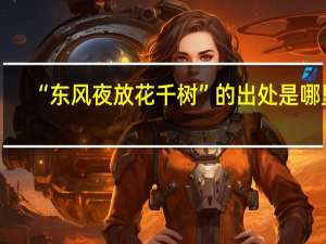 “东风夜放花千树”的出处是哪里