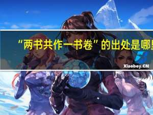 “两书共作一书卷”的出处是哪里