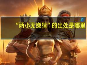 “两小无嫌猜”的出处是哪里