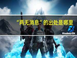 “两无消息”的出处是哪里